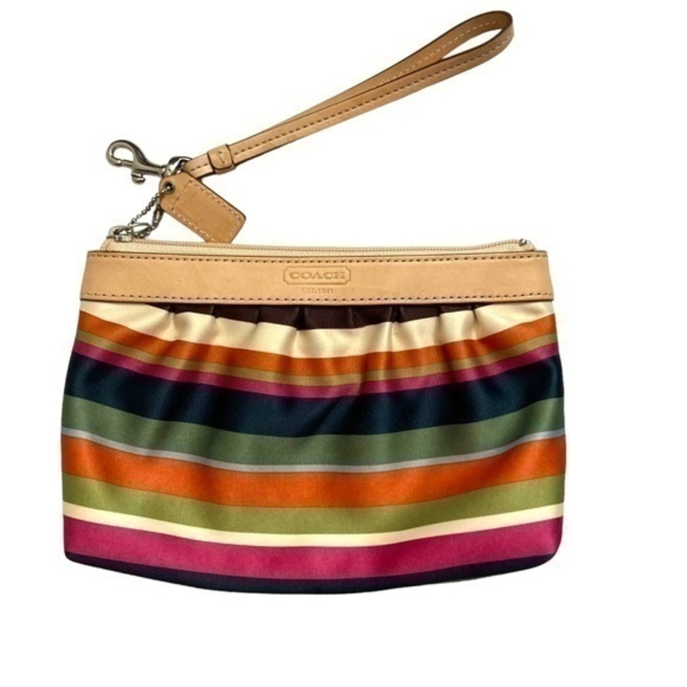 Coach vintage y2k rare multicolor legacy wristlet clutch bag - Picture 1 of 12
